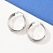 304 Stainless Steel Triple Twist Ring Stud Earrings, Manual Polishing, Stainless Steel Color, 31x27x9mm