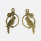 Alloy Tropical Parrot Pendants, Lead Free and Cadmium Free, Antique Bronze, 28x14.5x1.5mm, Hole: 1.5mm, about 980pcs/1000g
