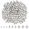 304 Stainless Steel Beads, Mixed Shapes, Stainless Steel Color, 150pcs/box