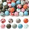 40Pcs 10 Colors Round Food Grade Eco-Friendly Silicone Focal Beads, Mixed Color, 14.5~15mm, Hole: 2.2~3mm