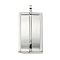 304 Stainless Steel Pendants, Rectangle Charm, Stainless Steel Color, 36.5x17x4.5mm, Hole: 4mm