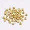 Spacer Beads, Brass, Golden, about 4mm in diameter, 1.9mm thick, hole: 1.2mm