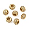 Brass Micro Pave Cubic Zirconia Beads, Rondelle, Rack Plating, Lead Free & Cadmium Free, Long-Lasting Plated, Real 18K Gold Plated, 8x5mm, Hole: 3.8mm