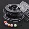 Round Elastic Crystal Thread, Jewelry Beading Cords, For Stretch Bracelet Making, Black, 0.6mm, about 109.36 Yards(100m)/Set