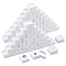 Plastic Loose Diamond Storage Boxes, Square, White, 2.95x2.95x1.6cm, 70pcs/set