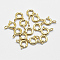 925 Sterling Silver Spring Ring Clasps, Ring, with 925 Stamp, Golden, 9x7x1.5mm, Hole: 1.5mm