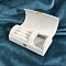 Arched Velvet Jewelry Set Storage Boxes, with Golden Tone Aluminum Alloy Clasps, for Earrings Rings Bracelets, Light Grey, 10.2x3.4x5.55cm
