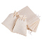 Burlap Packing Pouches Drawstring Bags, Light Goldenrod Yellow, 13.5~14x9.5~10cm