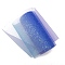 Polyester Deco Mesh Ribbons, Rainbow Gradient Color Glitter Tulle Fabric, for DIY Craft Gift Packaging, Home Party Wall Decoration, Royal Blue, 5-7/8 inch(150mm), about 10.00 Yards(9.14m)/Roll