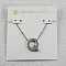 Brass Initial Pendant Necklaces for Women, Platinum, Letter Q, 15.75 inch(40cm)