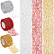 GORGECRAFT 30 Yards 3 Styles Sparkling Mesh Ribbon 2 Inch Width Satin Organza Metallic Web Glitter Sequins Decorative Wire Edge Tulle Roll Spool Fabric Net for Gift Wrapping Christmas Tree