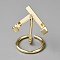 Iron Crystal Mineral Display Holder, Metal Display Easels for Raw Gemstone, Golden, 5x6x6.9cm
