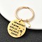 201 Stainless Steel & Brass Letter Keychain, with Alloy Rings, Golden, Letter J, 6.2cm, Pendant: 12~30mm