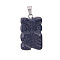Synthetic Blue Goldstone Pendants, Owl, 20mm