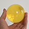 Glass Display Decorations, Crystal Ball, Round, Yellow, 30mm