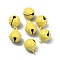 Painted Iron Pendants, Bell Charm, Yellow, 17.5x13.5mm, Hole: 2mm