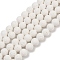 Synthetic Lava Rock Beads Strands, Dyed, Round, White, 8.5mm, Hole: 1mm, about 47pcs/strand, 14.96''(38cm)