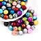Baking Painted Glass Beads, Round, Mixed Color, 10~10.5mm, Hole: 1~1.6mm