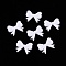 Opaque Acrylic Beads, Bowknot, White, 14x18x4.5mm, Hole: 1.6mm, about 930pcs/500g
