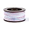 27M Segment Dyed Round Polyester Twisted Cords, with PET Plastic, for Jewelry Making, Medium Purple, 1mm, about 29.53 Yards(27m)/Roll