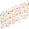 Gemstone Beads Strands, Synthetical Turquoise, Starfish/Sea Stars, Beige, 15x15x5.5mm, Hole: 1.5mm, about 36~38pcs/strand, 14.56 inch~15.15 inch