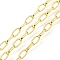 Brass Cable Chains, Long-Lasting Plated, Cadmium Free & Lead Free, Rack Plating, Unwelded, with Spool, Real 18K Gold Plated, 6.5x3x0.8mm