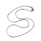 Non-Tarnish 304 Stainless Steel Flat Snake Chain Necklaces for Women, Stainless Steel Color, 17.72 inch(45cm)