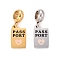 304 Stainless Steel European Dangle Charms, Large Hole Pendants with Enamel, Rectangle with Heart and Word Pass Port, Mixed Color, 14x9x1.5mm, Hole: 4.5mm