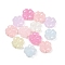 Plastics Beads, Imitation Jelly Beads, Clover, Mixed Color, 11x11x4mm, Hole: 1.5mm, 1785pcs/500g