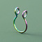 304 Stainless Steel Clip on Nose Rings, Rainbow Color, 13x9mm