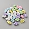 UV Plating Acrylic Beads, AB Color, Cloud, Mixed Color, 15x29.5x20.5mm, Hole: 2mm