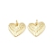 Brass Pendants, Heart with Wing, Long-Lasting Plated, Lead Free & Cadmium Free, Rack Plating, with Jump Ring, Real 18K Gold Plated, 13.5x15.5x1.5mm, Hole: 3.3mm