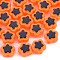 Plating Opaque Acrylic Beads, Metal Enlaced, Star, Coral, 9.5x10x5mm, Hole: 1.6mm, about 1850pcs/500g