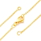 1.5MM Brass Cable Chain Necklace Making, with 304 Stainless Steel Lobster Clasps, Lead Free & Cadmium Free, Long-Lasting Plated, Rack Plating, Real 18K Gold Plated, 15.75 inch(40cm)