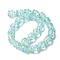 Handmade Foil Lampwork Bumpy Beads Strands, Strawberry, Pale Turquoise, 14.5x12mm, Hole: 1.4mm, about 24pcs/strand, 14.02''(35.6cm)~14.13''(35.9cm)