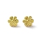 Brass Peg Bails, Long-Lasting Plated, Rack Plating, Flower, Golden, 4.2x4.5x5mm