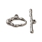 Non-Tarnish 304 Stainless Steel Toggle Clasps, Oval, Stainless Steel Color, Ring: 13x19x3mm, Hole: 1.8mm, Bar: 6x25x3mm, Hole: 1.6mm