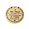 201 Stainless Steel Pendants, Message Charm, Flat Round Charm, Golden, 30x1.5mm, Hole: 2.5mm