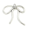 Tibetan Style Alloy Pendants, Bowknot, Antique Silver, 36x34.5x5mm, Hole: 2mm, about 221pcs/1000g.