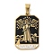 Ion Plating(IP) 304 Stainless Steel Enamel Pendants, Real 18K Gold Plated, Tarot Charm, Angel & Fairy, 32x19.5x2mm, Hole: 7.5x4mm