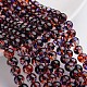 Two Tone Spray Painted Transparent Glass Bead Strands X-DGLA-R027-8mm-04-1