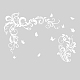 Superdant vignes blanches papillon stickers muraux fleurs en vinyle stickers muraux peintures murales florales décoration murale fleur blanche pour filles chambre salon crèche DIY-WH0377-187-1