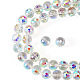 2 brins de perles de verre transparentes galvanisées EGLA-TA0001-34A-1