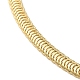 Collares de cadena de cuerda plana de latón chapado en estante NJEW-A009-02G-2