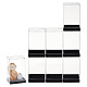 OLYCRAFT 8Pcs Minifigures Display Case Action Figure Storage with Black Base Acrylic Building Block Display Box Clear Display Case for Aciton Figures Doll Model Display 2.5x2.2x3.8 Inch ODIS-WH0020-88-1