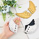GORGECRAFT 3 Pairs Shoe Wings Accessory Shoes Decorations Lace in Wings Angel Silver Gold Black Fabric Lace Decoration Charm for DIY Shoes Craft Skates Sneakers Running Shoes DIY-GF0003-64A-3