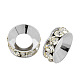 Brass Rhinestone Spacer Beads X-RB-A020-10mm-01S-1