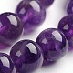Amatista natural de hebras de abalorios de piedras preciosas redondas G-J333-01-8mm-1