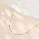 Halsketten mit Zirkonia-Blumenanhänger für Damen NJEW-F310-01G-2