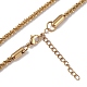 Ion Plating(IP) 304 Stainless Steel Bone Rope Chain Necklace for Women NJEW-I121-01C-G-2